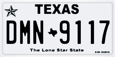 TX license plate DMN9117
