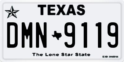 TX license plate DMN9119