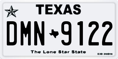 TX license plate DMN9122