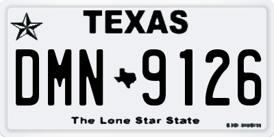 TX license plate DMN9126