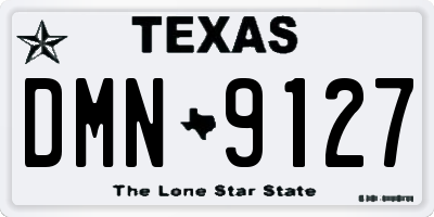 TX license plate DMN9127