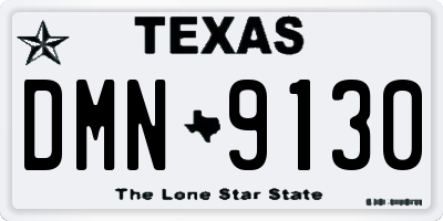 TX license plate DMN9130