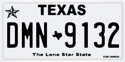 TX license plate DMN9132