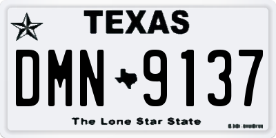 TX license plate DMN9137