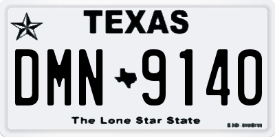 TX license plate DMN9140