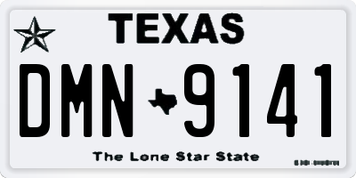 TX license plate DMN9141