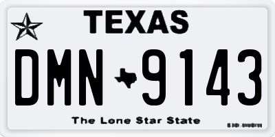 TX license plate DMN9143