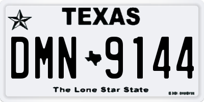 TX license plate DMN9144