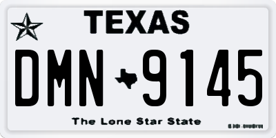 TX license plate DMN9145