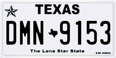 TX license plate DMN9153
