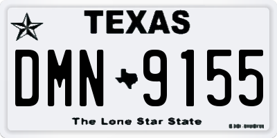 TX license plate DMN9155