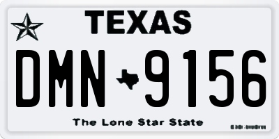 TX license plate DMN9156