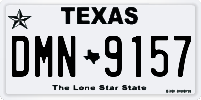 TX license plate DMN9157