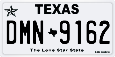 TX license plate DMN9162