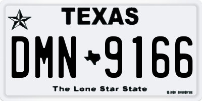 TX license plate DMN9166
