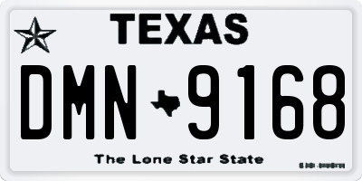 TX license plate DMN9168