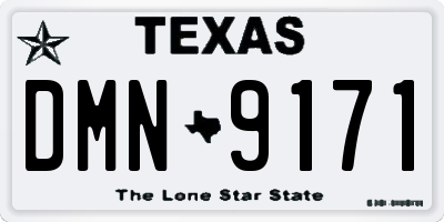 TX license plate DMN9171