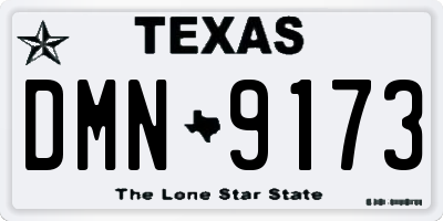 TX license plate DMN9173