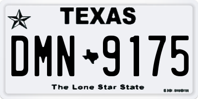 TX license plate DMN9175