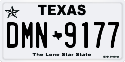 TX license plate DMN9177