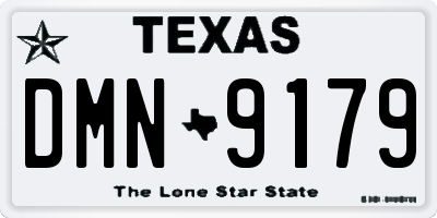 TX license plate DMN9179