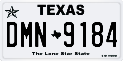 TX license plate DMN9184