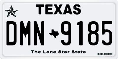 TX license plate DMN9185