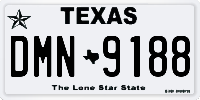 TX license plate DMN9188