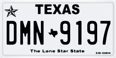 TX license plate DMN9197