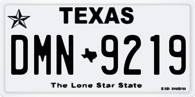 TX license plate DMN9219