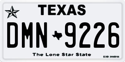 TX license plate DMN9226