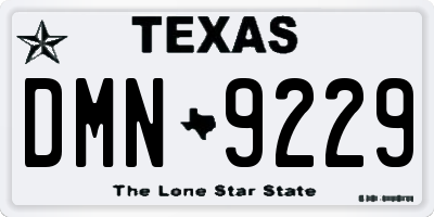 TX license plate DMN9229