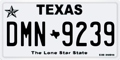 TX license plate DMN9239