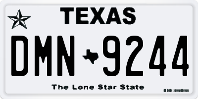 TX license plate DMN9244