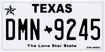 TX license plate DMN9245