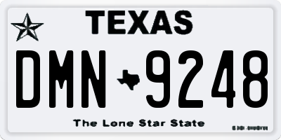 TX license plate DMN9248