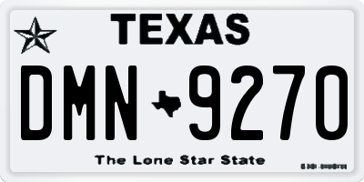 TX license plate DMN9270