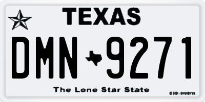 TX license plate DMN9271