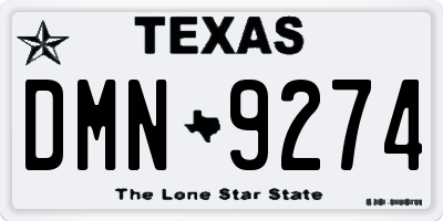 TX license plate DMN9274