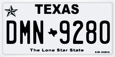TX license plate DMN9280