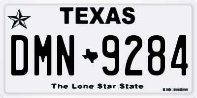TX license plate DMN9284
