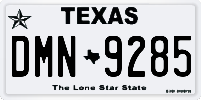 TX license plate DMN9285