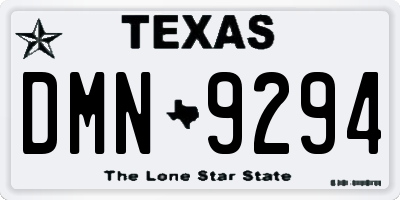 TX license plate DMN9294