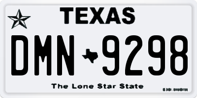 TX license plate DMN9298
