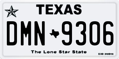 TX license plate DMN9306