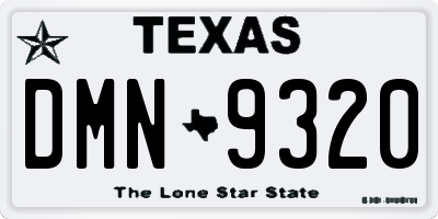 TX license plate DMN9320