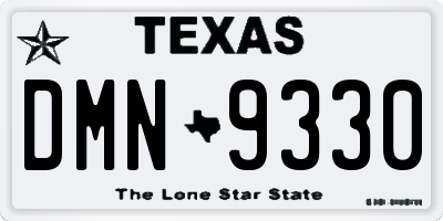 TX license plate DMN9330