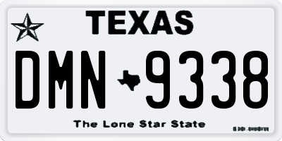 TX license plate DMN9338