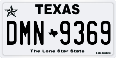 TX license plate DMN9369