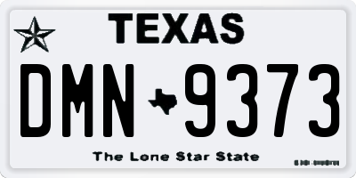 TX license plate DMN9373